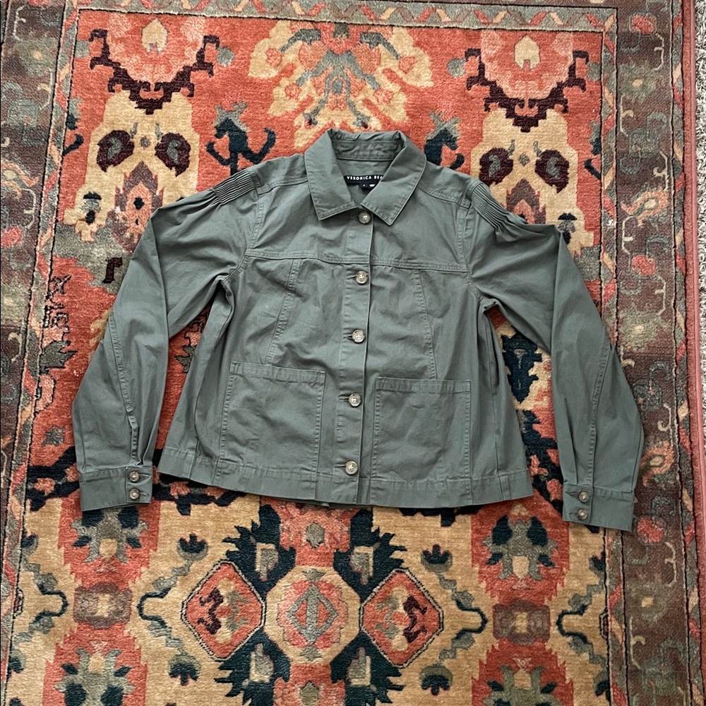Veronica Beard Weslyn Utility Jacket Army Green size Small - Picture 2 of 16